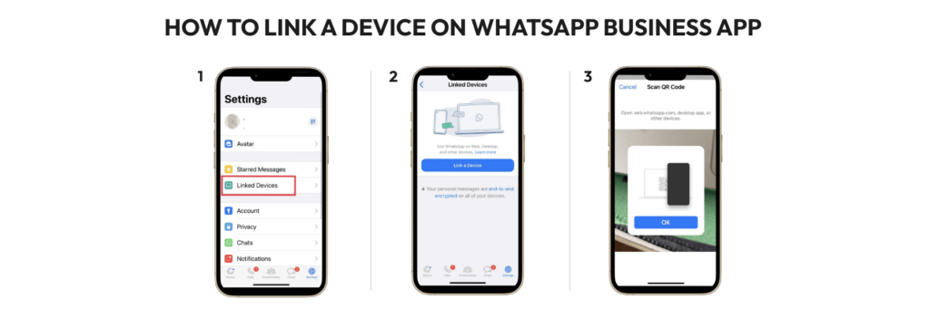WhatsApp Business可以连接几个手机？ 步骤截图